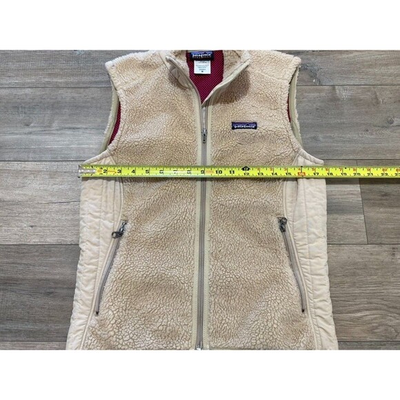 Patagonia Synchilla Women's Size M Beige Polyester Full Zip Retro X Vest 23080 - Picture 6 of 8